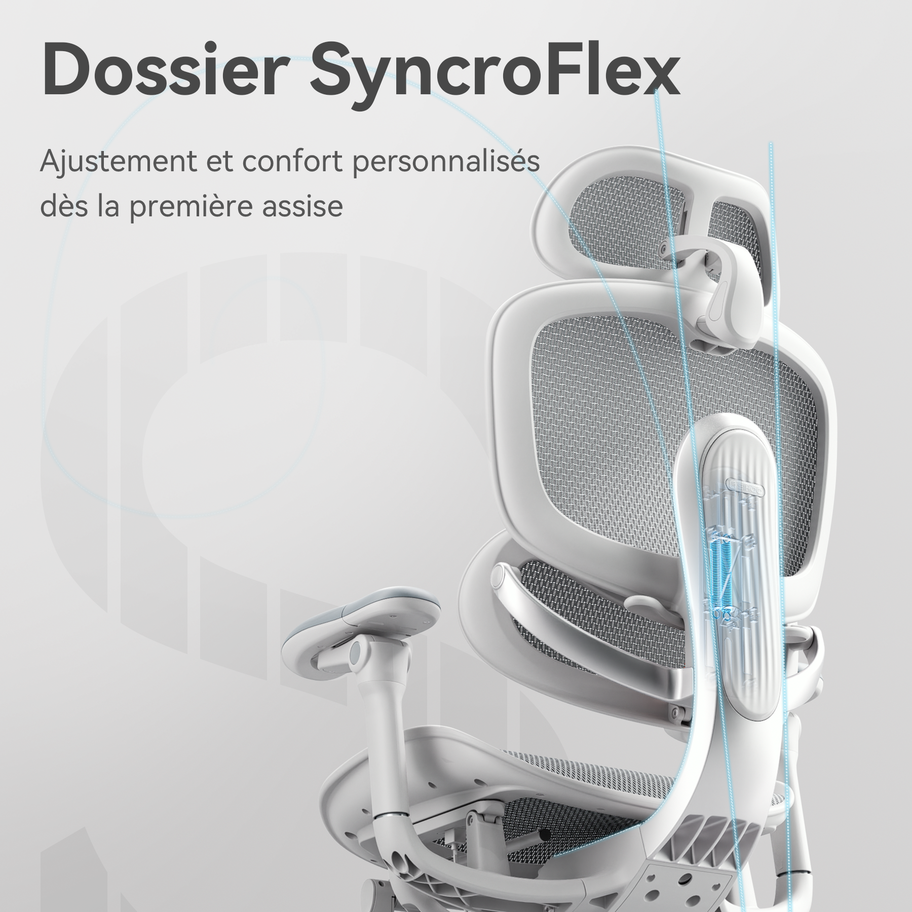 Doro C300 Ultra V2 – Chaise ergonomique à soutien intégral en apesanteur