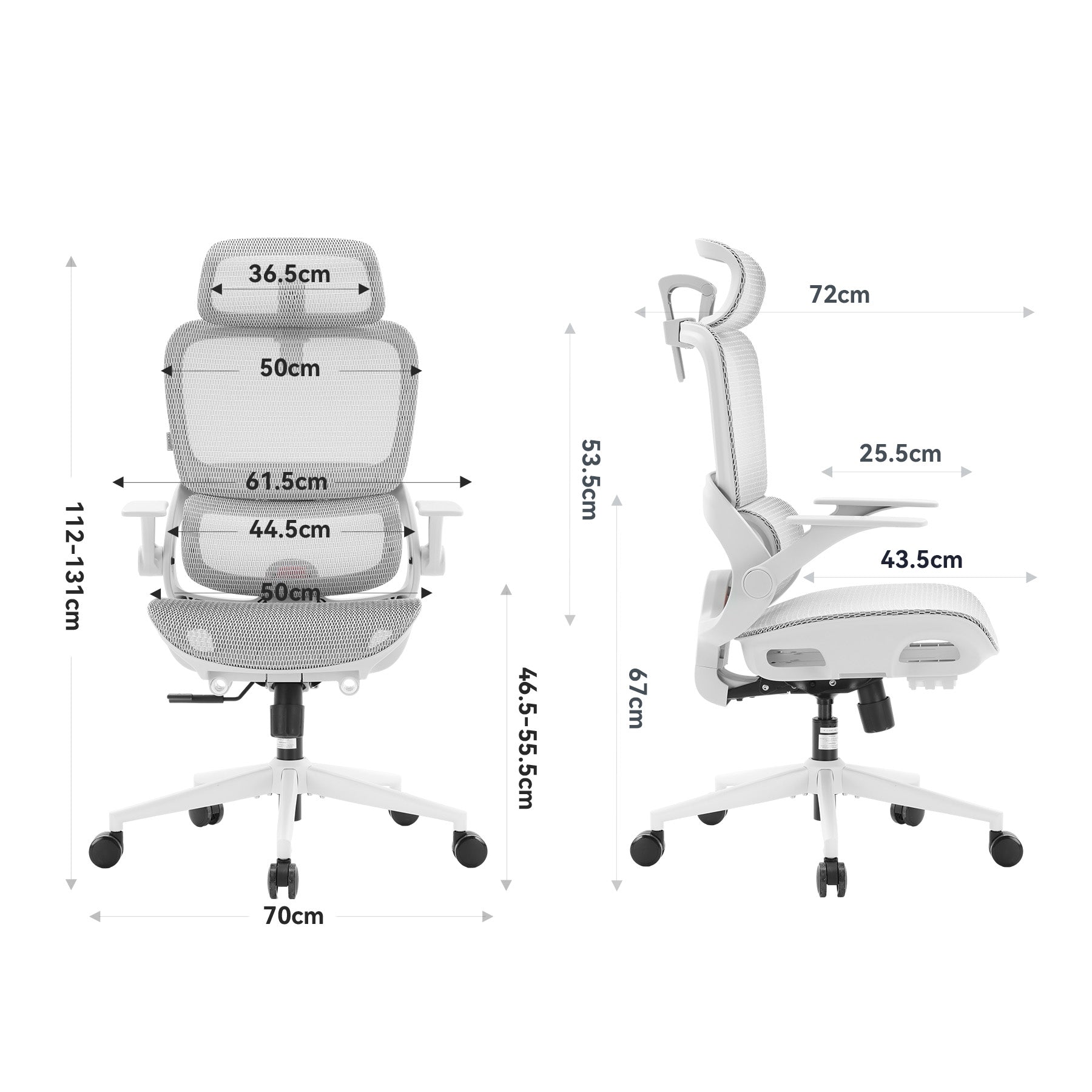 Sihoo B100 Chaise de bureau ergonomique avec accoudoirs relevables