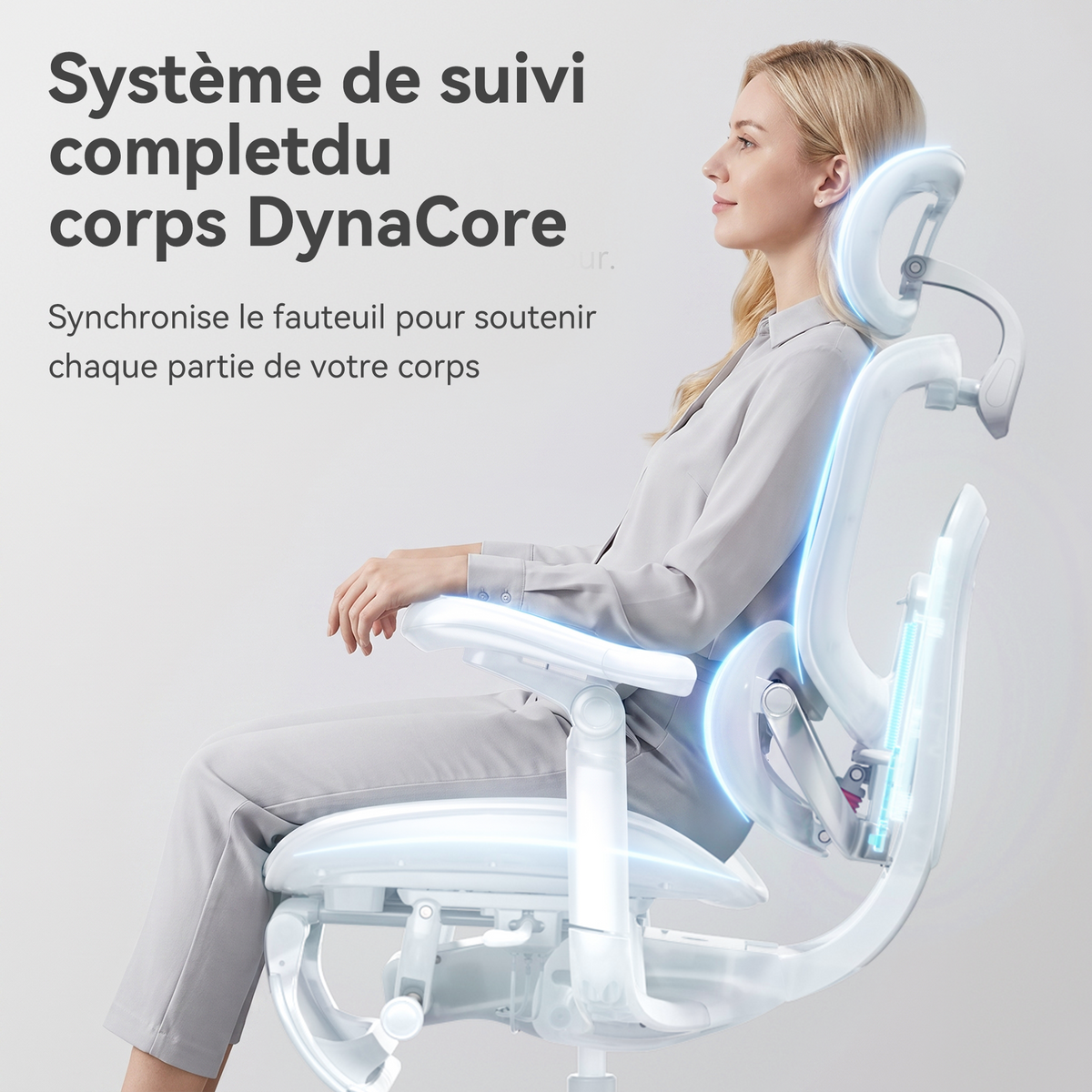 Doro C300 Ultra V2 – Chaise ergonomique à soutien intégral en apesanteur