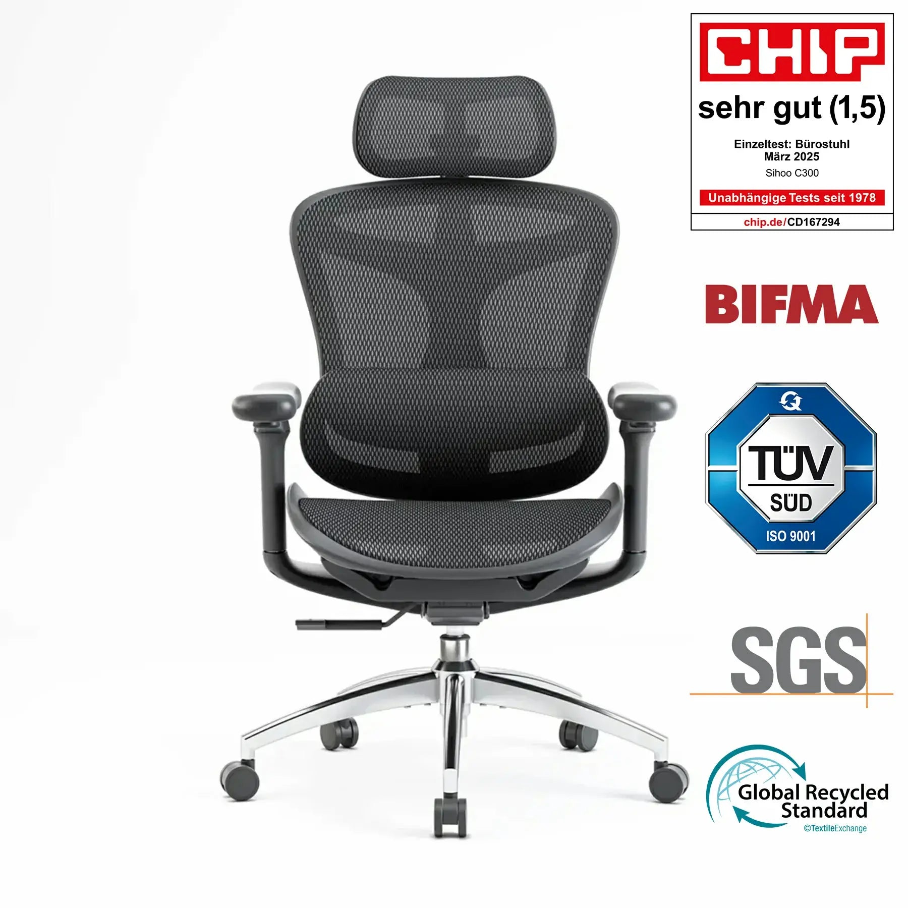 Doro C300 Chaise de bureau ergonomique